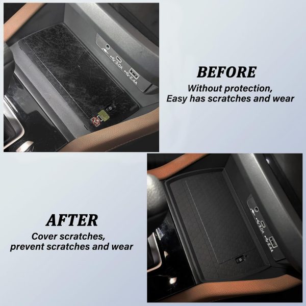 JKCOVER Center Console Wireless Charging Protective Non-Slip Mat Compatible with 2025 Subaru Forester Interior Accessories Waterproof Silicone Protection Pad Black - Image 3