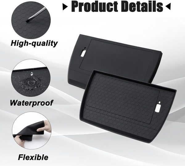 JKCOVER Center Console Wireless Charging Protective Non-Slip Mat Compatible with 2025 Subaru Forester Interior Accessories Waterproof Silicone Protection Pad Black - Image 7